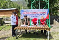 Penandatanganan serah terima sumur bor bantuan PMI Jakarta Utara dan JICT di Gayo Lues (Istimewa)
