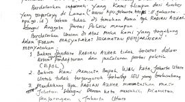 Pernyataan Dukungan dari Forum Lintas Ormas Penjaringan (Foto Istimewa)