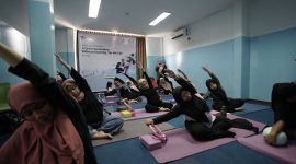 kegiatan Edukasi Nutrisi Ibu Hamil yang dipadukan dengan Senam Hamil/Pilates di Aula Gerai Sehat Rorotan (Foto Istimewa)